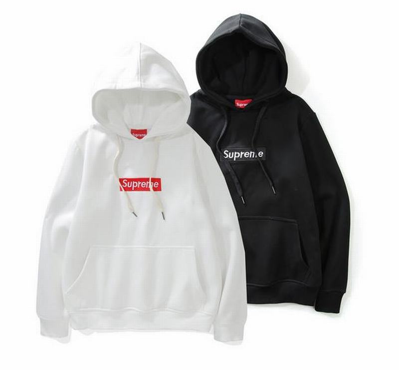 Supreme 2 colors white black hoodie classic box logo